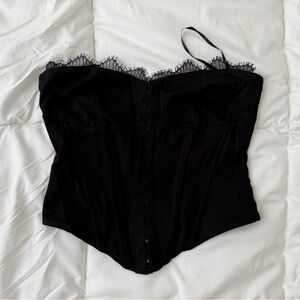 Whitefox White Fox Boutique Black Lace Trim Corset